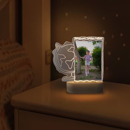 Φωτιστικό plexiglass υδρόγειος